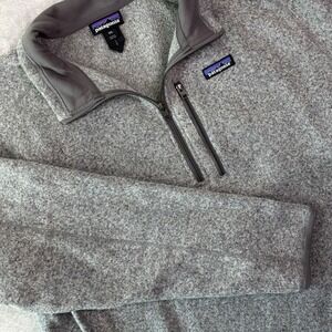 Patagonia Mens Better Sweater XXL Salt Grey Quarter Zip Fleece Pullover 25523